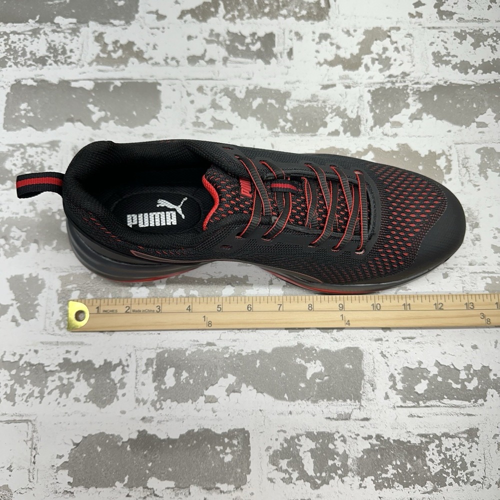 Puma Speed Safety Shoes Mens 10.5 Black Red Composite Toe Slip Resistance 644495 - Picture 10 of 16